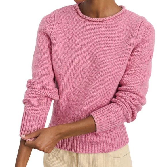 Alex Mill Jamie Wool Sweater Pink Size Medium New with Tags Merino Wool - Picture 5 of 5